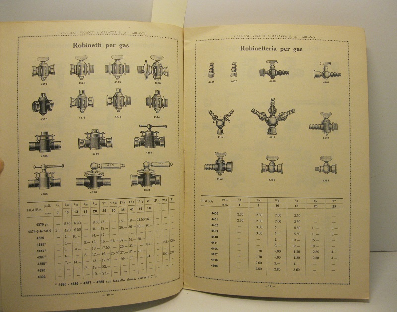 Gallieni, Viganò & Marazza, S. A. Milano. Catalogo degli articoli per idraulica